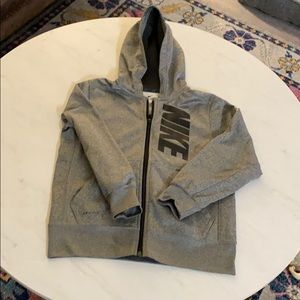 Boys Nike zip up hooded sweatshirt
